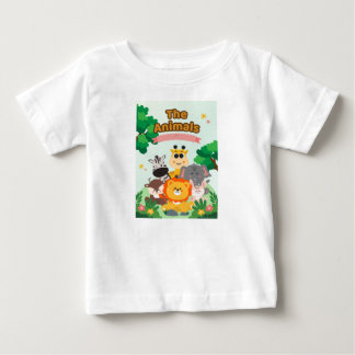 Camiseta Para Bebê O design de animais romântico para crianças