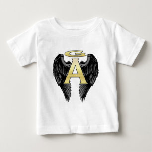 Camiseta Para Bebê O design do anjo de Gabriel voa o logotipo