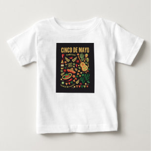 Camiseta Para Bebê O design do cinco de mayo