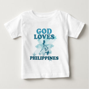 Camiseta Para Bebê O deus ama Filipinas
