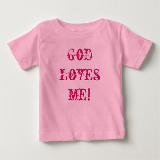 Camiseta Para Bebê O deus ama-me! T do bebê