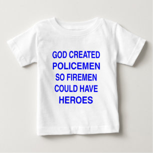 Camiseta Para Bebê O deus criou polícias