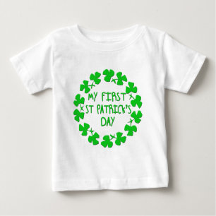 Camiseta Para Bebê O dia do meu primeiro St Patrick