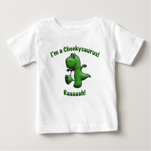 Camiseta Para Bebê O dinossauro bonito é um Cheekysaurus