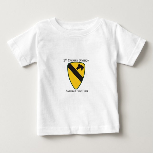 Camiseta Para Bebê ø Divisão da cavalaria (Frente)