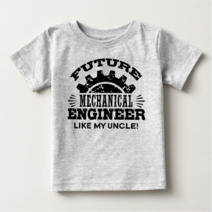 Camiseta Para Bebê O engenheiro mecânico futuro gosta de meu tio
