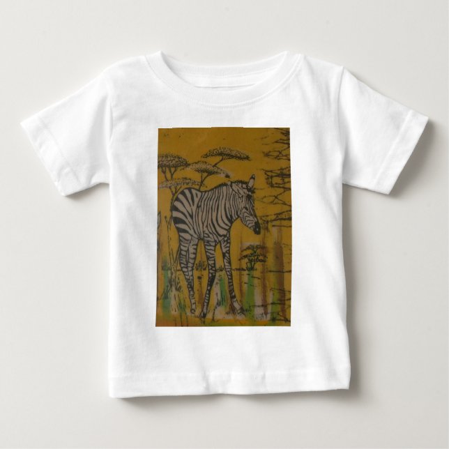 Camiseta Para Bebê O Espírito Serengeti: Zebra Grazing na Mara (Frente)