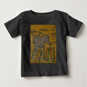 Camiseta Para Bebê O Espírito Serengeti: Zebra Grazing na Mara