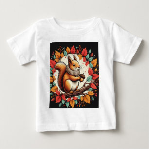 Camiseta Para Bebê O Esquilo Sorridente