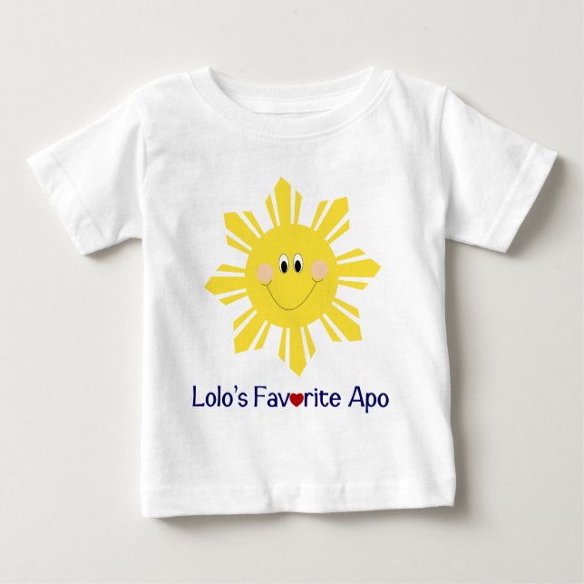Camiseta Para Bebê O favorito Apo de Lolo (Frente)