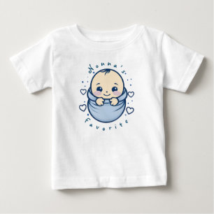 Camiseta Para Bebê O favorito de Nonna