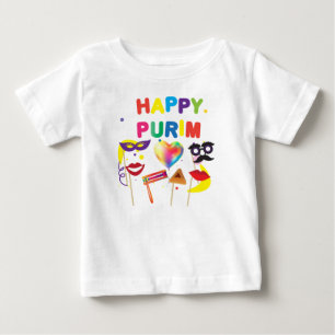 Camiseta Para Bebê O festival feliz de Purim caçoa presentes de épo