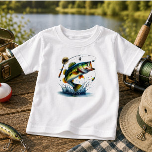 Camiseta Para Bebê O-Fish-Ally Dois Aniversário de 2 anos de Pesca