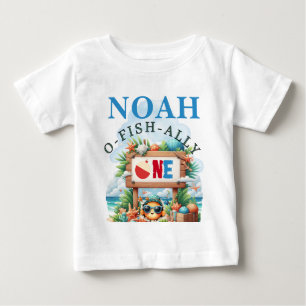 Camiseta Para Bebê O-Fish-Ally O Grande Aniversário De Pesca