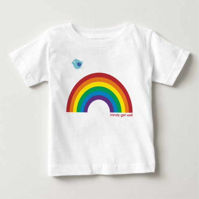 Camiseta Para Bebê O FUG caçoa o pássaro do arco-íris (Frente)