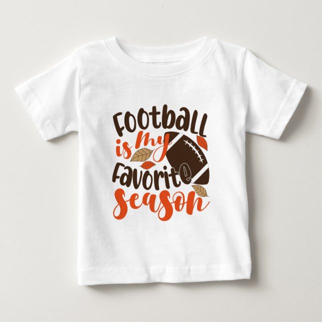 Camiseta Para Bebê O futebol é a minha sessão favorita (Frente)