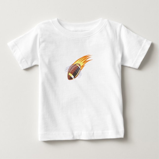 Camiseta Para Bebê O Futebol Flamejante - (Frente)