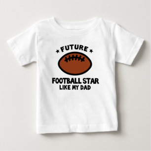 Camiseta Para Bebê O futebol gosta do pai