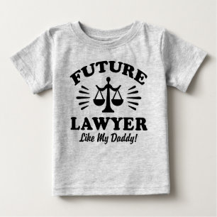 Camiseta Para Bebê O Futuro Advogado Como Meu Pai