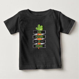 Camiseta Para Bebê O futuro é Vegan