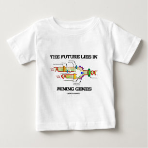 Camiseta Para Bebê O futuro encontra-se em genes da mineração (a