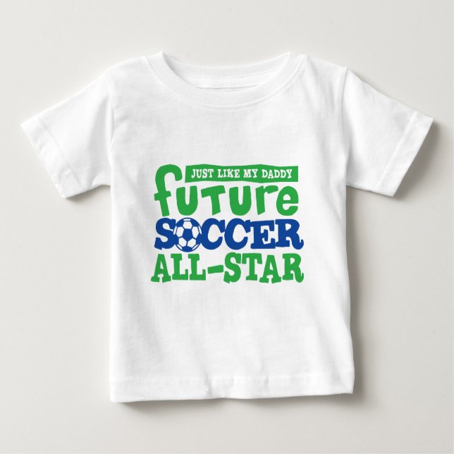 Camiseta Para Bebê O Futuro Futebol Todos os Estrelas (Frente)