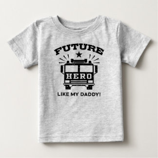 Camiseta Para Bebê O Futuro Herói Como Meu Pai