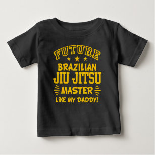 Camiseta Para Bebê O Futuro Jiu Jitsu Mestre Como Meu Pai
