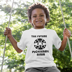 Camiseta Para Bebê O futuro Pickleball Ninja, fofo