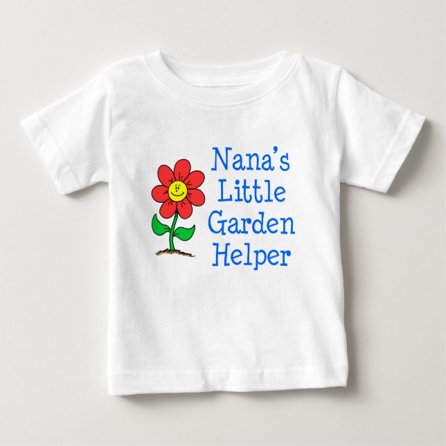 Camiseta Para Bebê O Garden Helper da Nana (Frente)