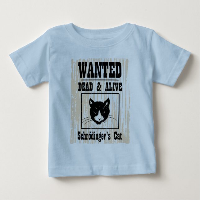 Camiseta Para Bebê O gato de Schrodinger querido (Frente)