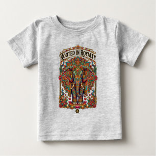 Camiseta Para Bebê O Gigante Gentil: Design Artístico de Elefante