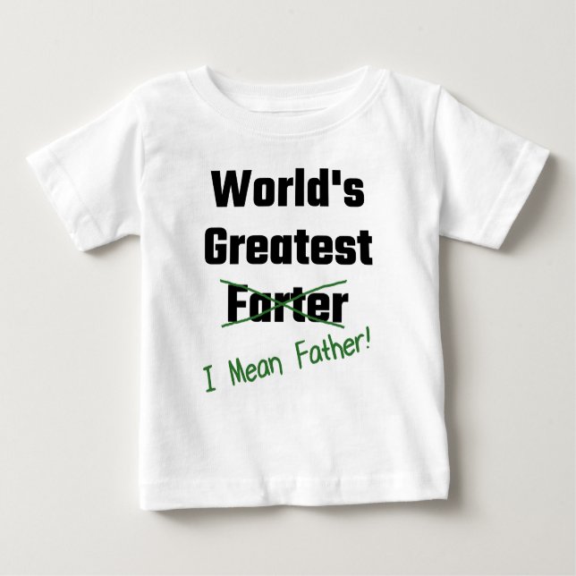 Camiseta Para Bebê O grande Farter do mundo eu significo o pai (Frente)