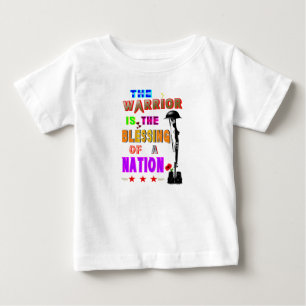 Camiseta Para Bebê O Guerreiro É A Bênção De Uma Nação