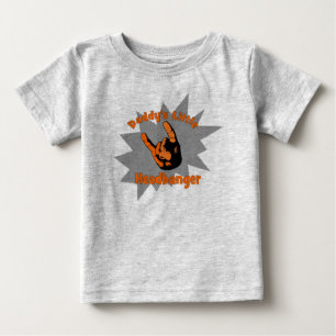 Camiseta Para Bebê O Headbanger pequeno do pai