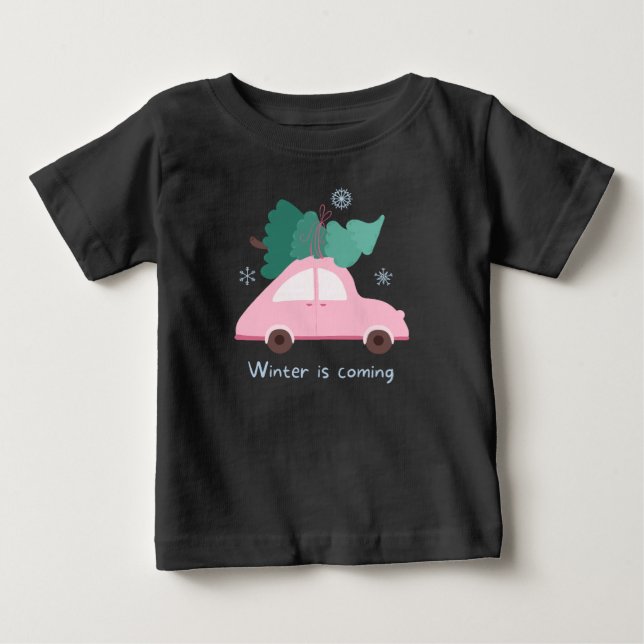 Camiseta Para Bebê O inverno está chegando (Frente)