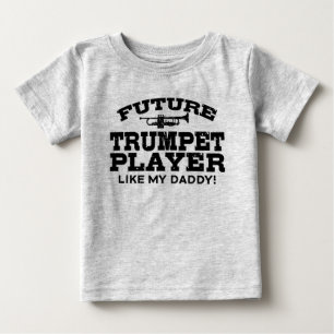 Camiseta Para Bebê O jogador de trombeta futuro gosta de meu pai