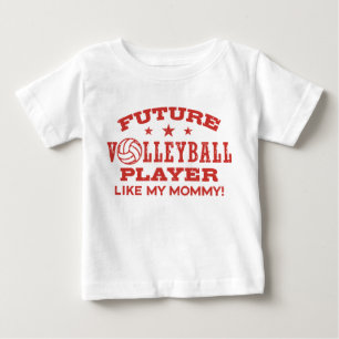 Camiseta Para Bebê O jogador de voleibol futuro gosta de minhas