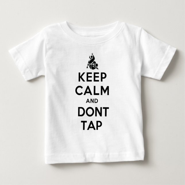 Camiseta Para Bebê o keepcalm não bate (Frente)