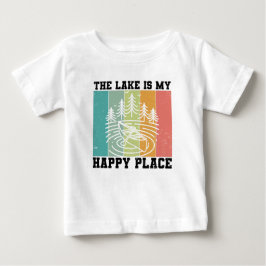 Camiseta Para Bebê O lago é o meu feliz lugar, o lago Vintage, que af