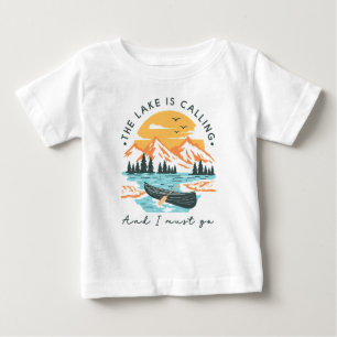 Camiseta Para Bebê O Lago Está Ligando E Eu Preciso Ir