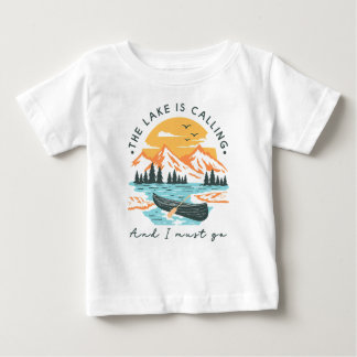 Camiseta Para Bebê O Lago Está Ligando E Eu Preciso Ir