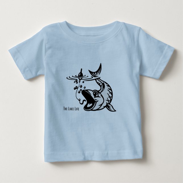 Camiseta Para Bebê O Lago Life - Fin Baby Shirt (Frente)