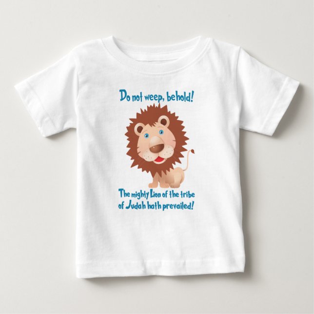 Camiseta Para Bebê O leão de Judah (Frente)