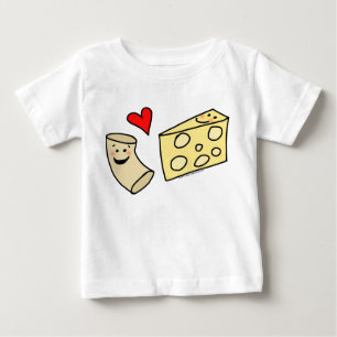 Camiseta Para Bebê O Mac ama o queijo, macarrão bonito engraçado +