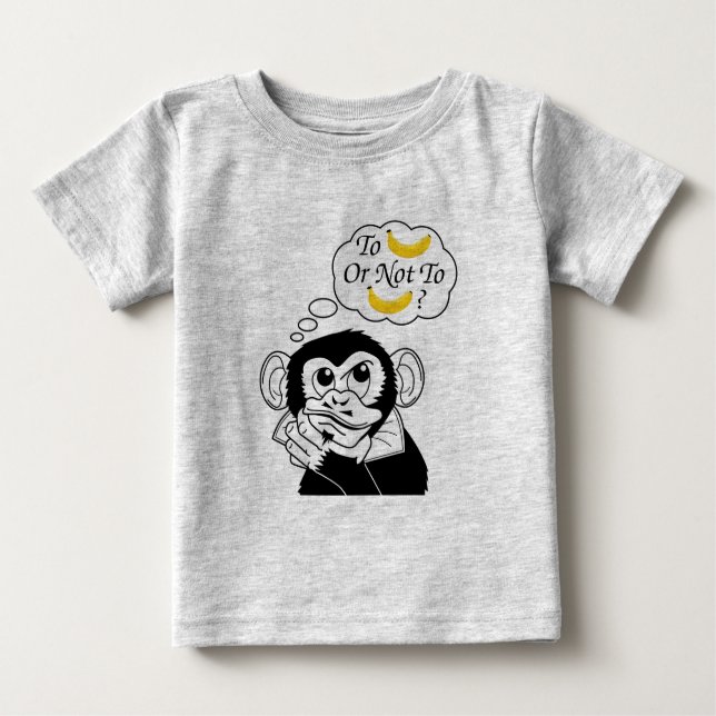 Camiseta Para Bebê O macaco de Shakespeare (Frente)