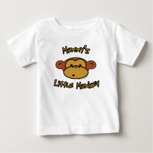 Camiseta Para Bebê O macaco pequeno da mamã