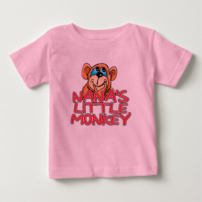 Camiseta Para Bebê O macaquinho da vovó (Frente)