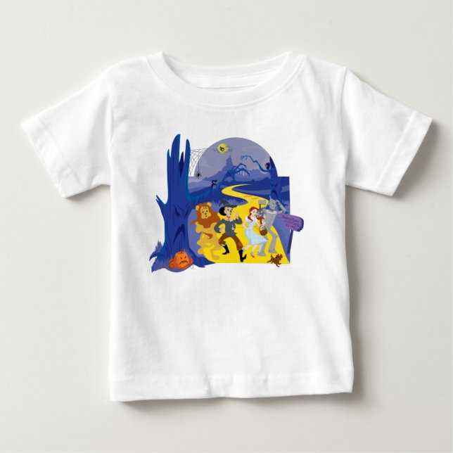 Camiseta Para Bebê O Mágico de Oz™ | Floresta Assombrada de Halloween (Frente)