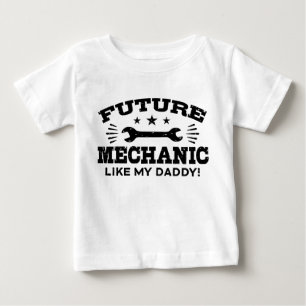 Camiseta Para Bebê O mecânico futuro gosta de meu pai